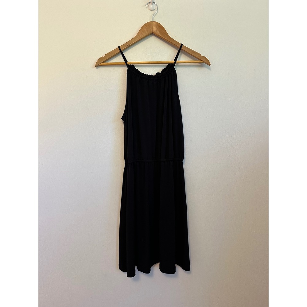 Banana Republic Black Sleeveless Halter Neck Elastic Waist Dress | Size XS